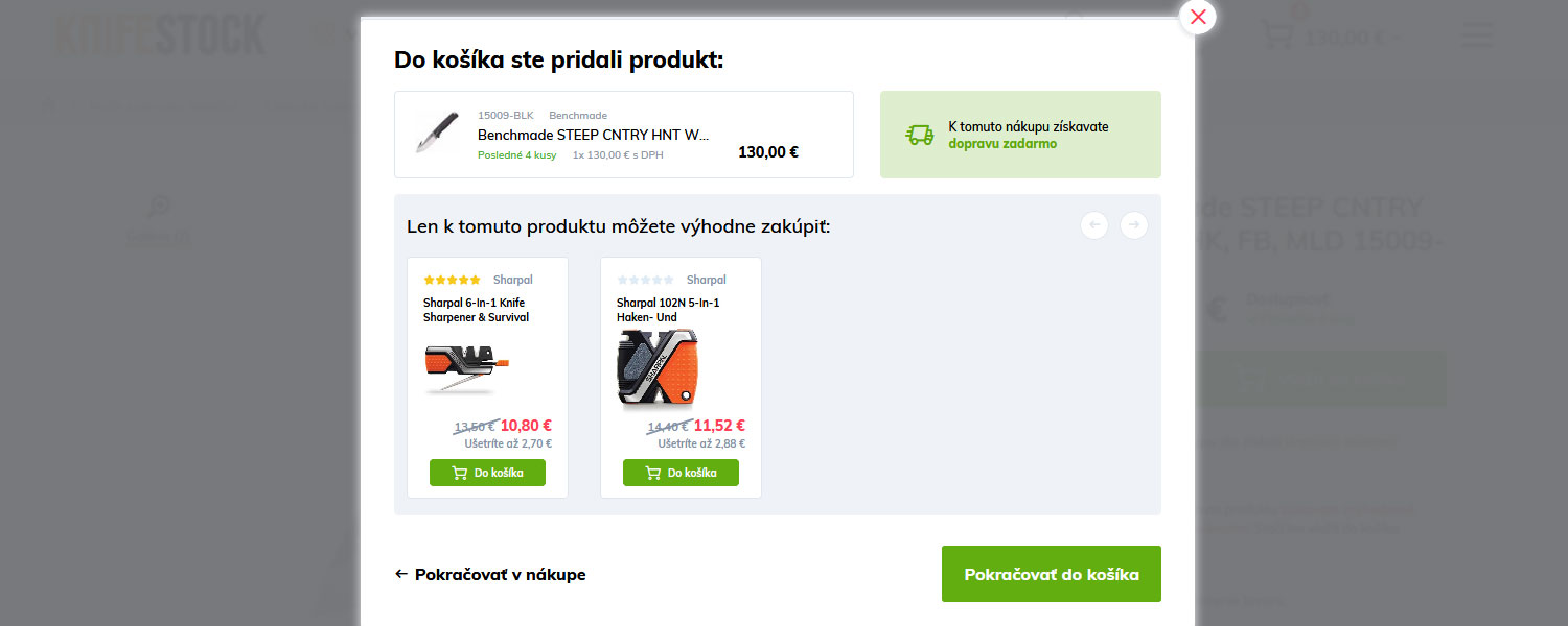 guía de cómo comprar en knifestock.sk - combinaciones de productos