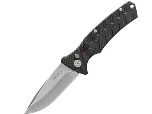 tipos de afilados - cuchillo Böker Plus Strike afilado de sable - knifestock